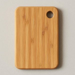 Compact Bamboo Chopping Board Small Kitchen Cutting Block With Hanging Hole For Fruit Cheese